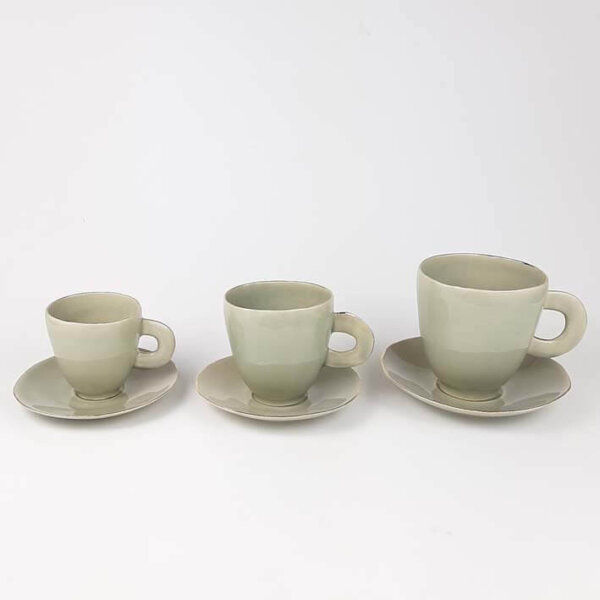 Espresso cup GOLD STRIPE gray
