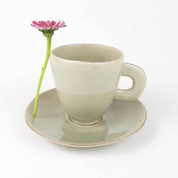 Espresso cup GOLD STRIPE gray
