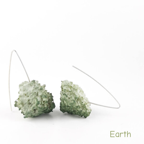 Kolczyki porcelanowe EARTH green