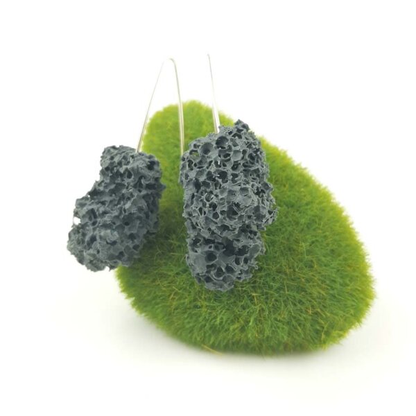 Kolczyki porcelanowe EARTH black