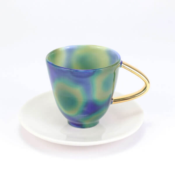 Filiżanka espresso AQUARELLE zielona pantera