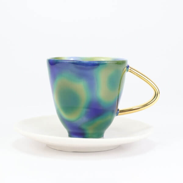 Filiżanka espresso AQUARELLE zielona pantera